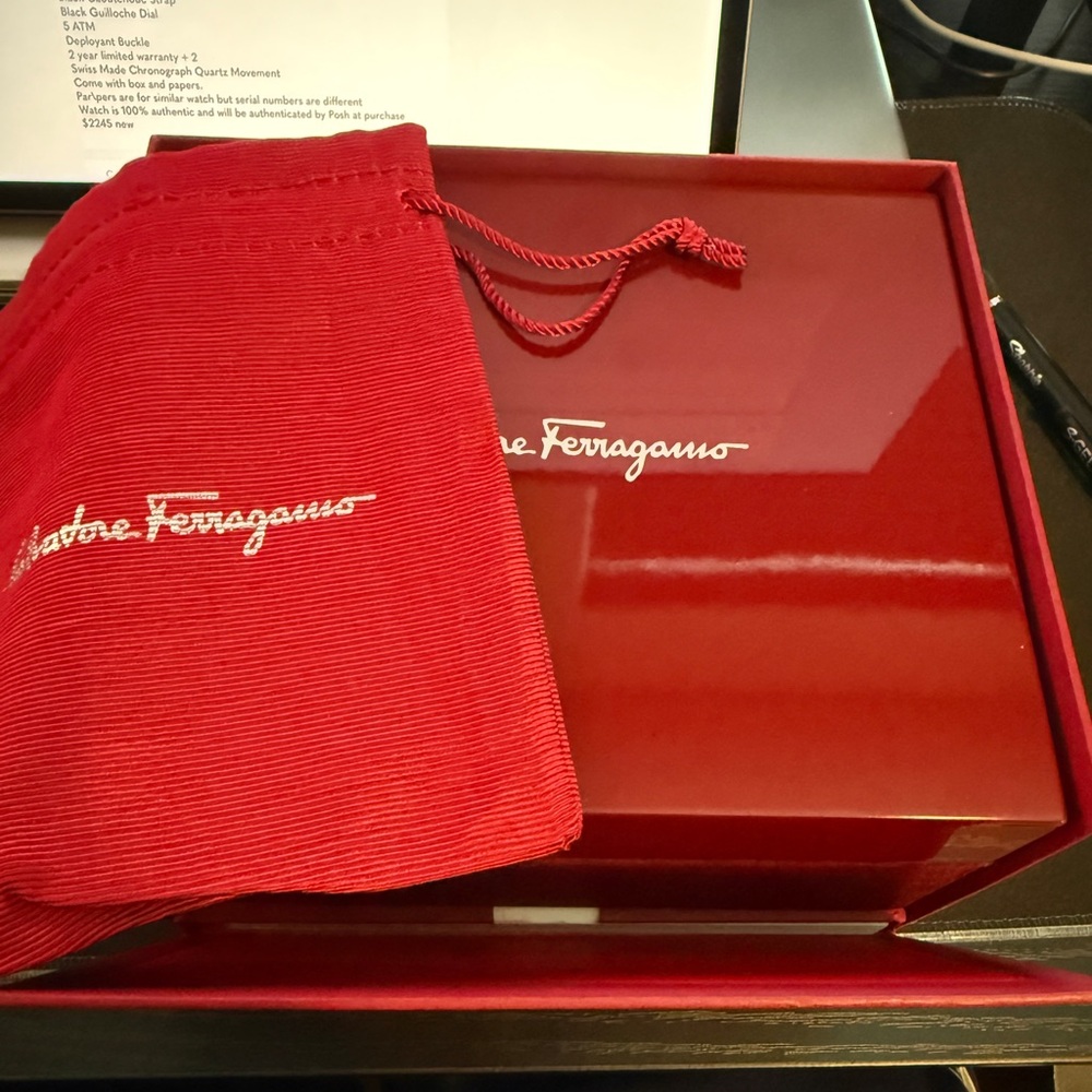 FERRAGAMO SLX Chronograph Watch rose gold NIB SFHR00320 - Picture 10 of 16